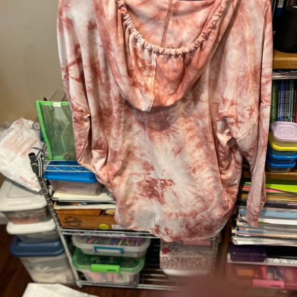 Rust/cream lightweight hoodie - Picture 4 of 4